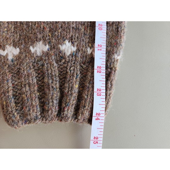 Tommy Hlfiger Chunky Wool Brown‎ Sweater Size XL Abstract Pattern - Picture 7 of 7